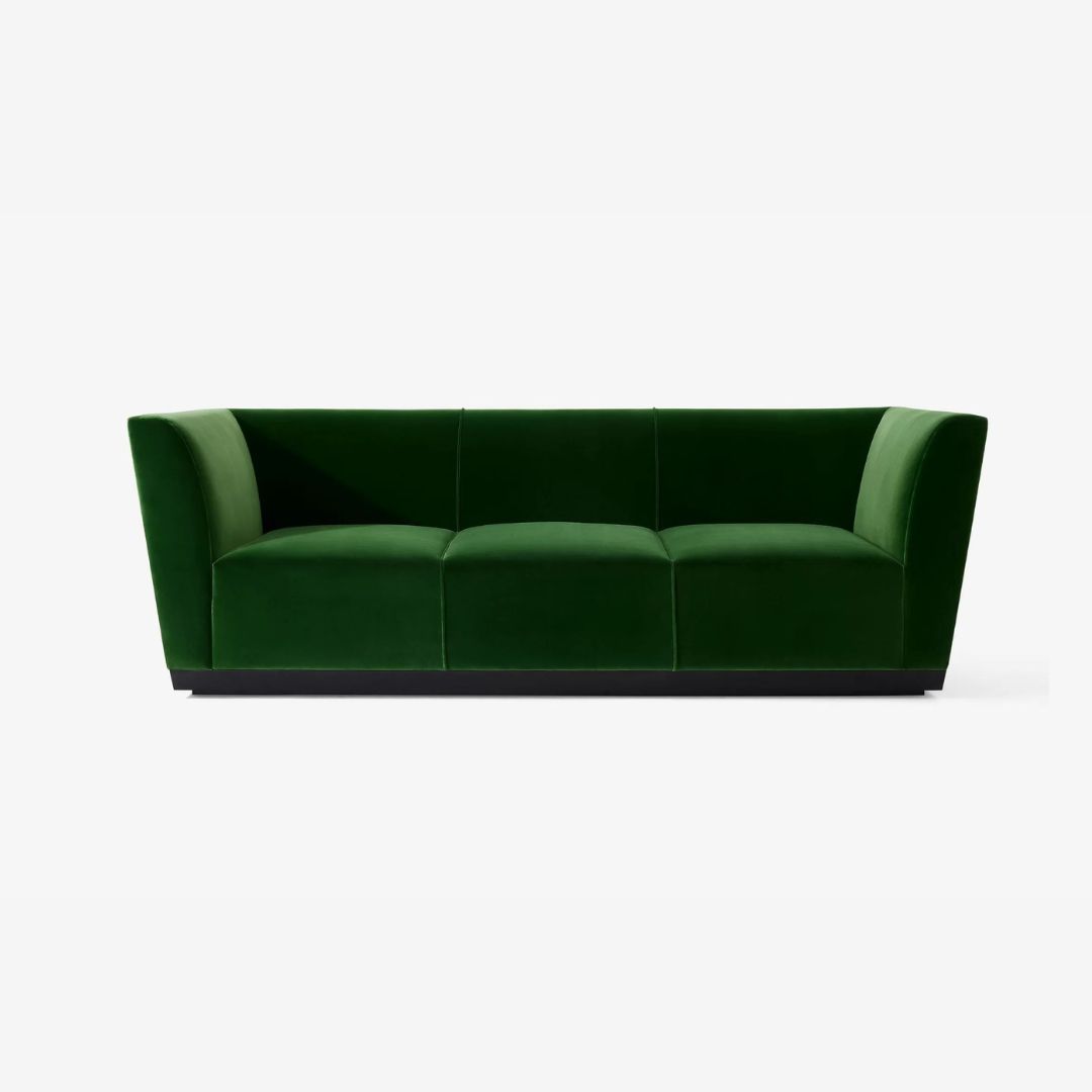 Taylor Luxurious Modern 3 Seater Sofa for Elegant Living Room in Velvet Green